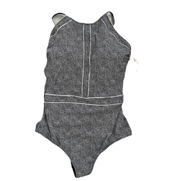 $138 Profile by Gottex Women's Black Colette High Neck One Piece Swimsuit SZ 16 - Picture 2 of 9